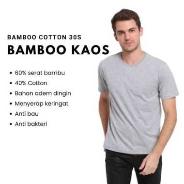 Cottonology Kaos Katun Bambu Misty Premium M