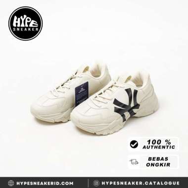 Sepatu MLB NY REVERSE BLACK BEIGE RYTON SNEAKER 100% ORIGINAL 38