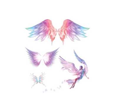 Stiker Tato Wajah Bentuk Kupu-Kupu/Stiker Sayap Kupu-Kupu Berkilau/Tato Wajah Tubuh Tangan Sementara