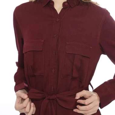 Cottonology Blouse Mantis Wanita Maroon M