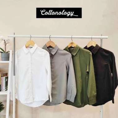 Cottonology Kemeja Blouse Wanita Juve Putih XL