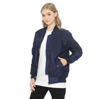 Cottonology Jaket Bomber Wanita Navy XXL