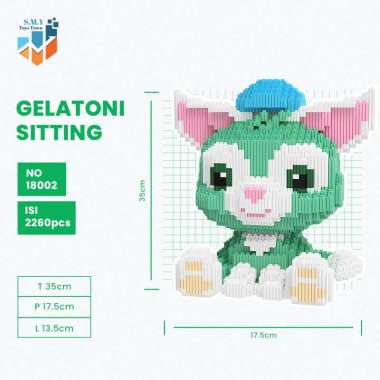 SMY Nano Blocks Disney & Gelatoni 3D Model, Mainan Blok Susun, Blok Konstruksi DIY, Dekorasi Hiasan 