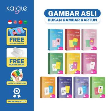 GOOROO by Kalale - Flash Card Mainan Kartu Edukasi Anak Bayi Balita 1 2 3 4 5 6 Tahun Angka & Jumlah