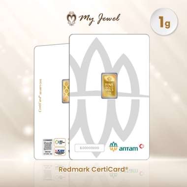 Antam Logam Mulia Keping Emas [1 g/ 999.9‰ Fine Gold Certificate]