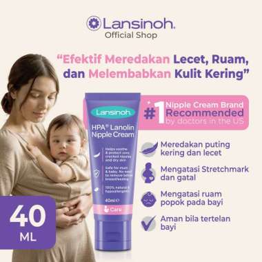 LANSINOH HPA Lanolin For Sore Nipples Cream 40Ml - Krim Puting Lecet 2pcs