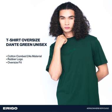 Erigo T-Shirt Oversize Dante Green Unisex XXL