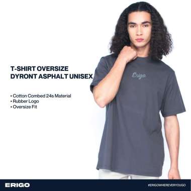 Erigo T-Shirt Oversize Dyron Asphalt Unisex XXL