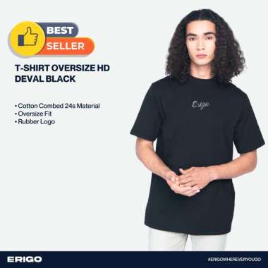 Erigo T-Shirt Oversize Deval Black Unisex XXL