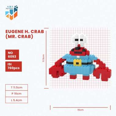 SMY Nano Blocks SPONGEBOB and Friends 3D Model, Mainan Blok Susun, Blok Konstruksi DIY, Dekorasi Hia