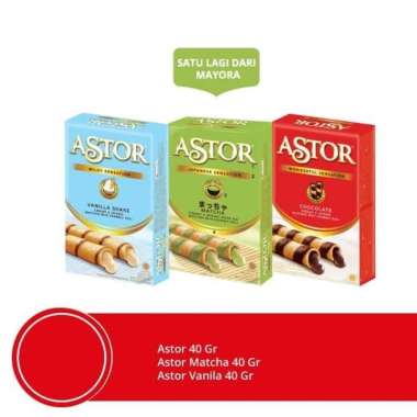 Promo Harga Astor Wafer Roll Vanilla 40 gr - Blibli