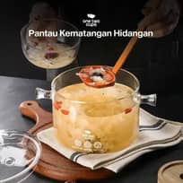 One Two Cups Panci Kaca Glass Cooking Pot Tahan Panas Api 15cm - YWJ-1265 IH