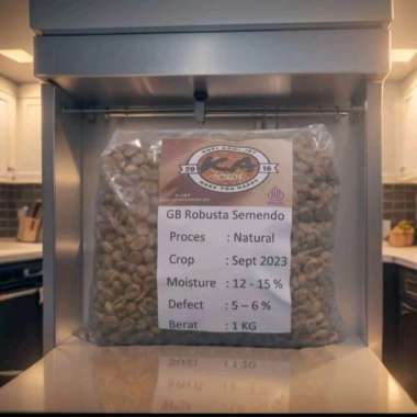 Biji Kopi Robusta Belum Roasting/Green Bean (GB) semendo Natural 1 Kg