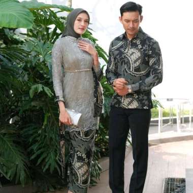 Couple Madina Baju Muslim Set Couple Kebaya modern Couple Tunangan Set Couple Kebaya Lamaran sage L