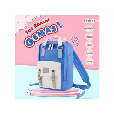 Goto Skyline Backpack Tas Sekolah Kuliah Kerja Ransel Mini Pria Wanita GREY