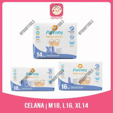 PARENTY ADULT DIAPERS SOFT PANTS M18 M20 L16 XL14 POPOK DEWASA PANTS M20