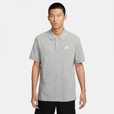 NIKE Men Sportswear Polo Baju Olahraga Pria [CJ4457-063] L Dk Grey Heather/White