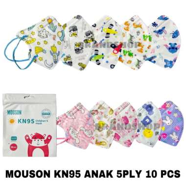 Mouson KN95 Anak Masker 5ply isi 10 pcs Mix Cewe