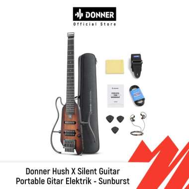 Donner Hush X Silent Guitar Portable Gitar Elektrik - Sunburst