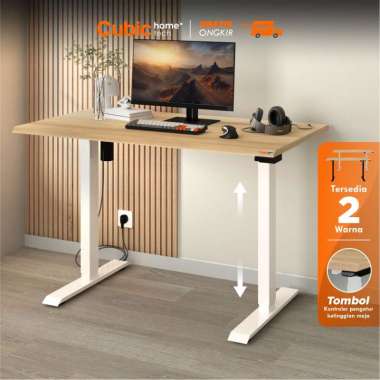 Cubic Meja Kerja Elektrik / Adjustable Desk / YAGI AD 120 A Molala - Black