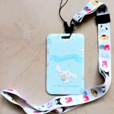 LANYARD TALI PANJANG CINNAMOROLL ID CARD HOLDER TEMPAT KARTU SANRIO CINNAMONROLL MOROLL LUCU KEPLEK