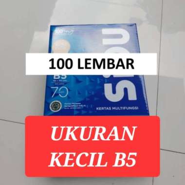 100 LEMBAR HVS KECIL UKURAN B5 Putih Polos Sinar Dunia 70 Gram 182x257mm