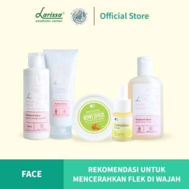 Larissa Paket Hemat Cerahkan Flek di Wajah (Wash Sakura, Cleanser Sakura, Toner Sakura, Superfood Ki