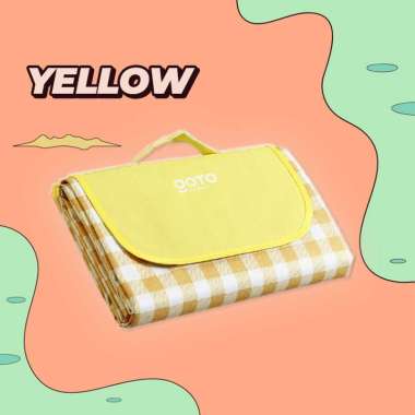Goto Kabuki Picnic Mat Tikar Lipat Karpet Piknik Tebal Waterproof 200 X 200 YELLOW