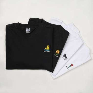 Otsky Kaos Pria Polos Logo Bordir MINI SUN BLK FR1993 XXL