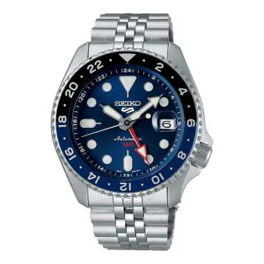 Jam Tangan Pria Seiko 5 Sports SSK003K1 SKX Sports Style GMT Batman Automatic Blue Dial Stainless St