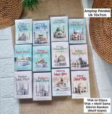Amplop Lebaran Idul Fitri Pendek isi 50pcs / Amplop Idul fitri Karakter/ Angpao Lebaran Idul Fitri M