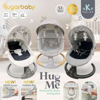 SugarBaby Hug Me Baby Swing Bed K Series Ayunan Bayi Black