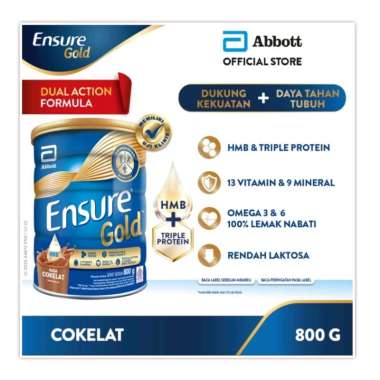 Ensure Gold 850 gr Cokelat Susu Lansia