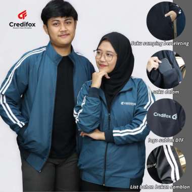 CREDIFOX Jaket Tracktop Authentic Pria Dan Wanita - Jaket Tracktop Casual - Jaket Traktop - Tracktop