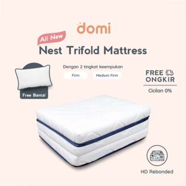Domi Nest Trifold Mattress Rebonded 90x200 - Kasur Lantai Lipat Premium Firm