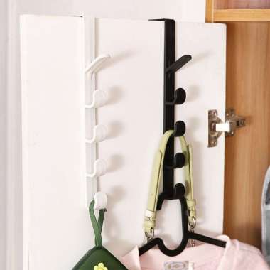 RB-C959 Gantungan Pintu Lemari Baju Topi Tas 5 Hook Tanpa Paku / Hanger Gantungan Baju Hanger C959 H