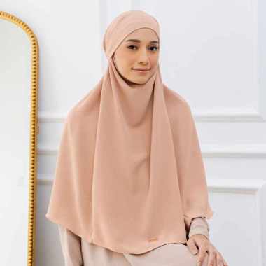 Lozy Hijab - Halima French Khimar (Hijab 2in1 Niqab) Nude