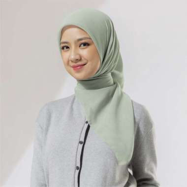 Lozy Hijab - Nashwa Paris Eyelash (Hijab Segiempat Paris Premium Lozy x Nashwa) Green Pastel