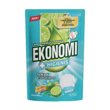 Promo Harga Ekonomi Pencuci Piring Power Liquid Siwak & Jeruk Limau 650 ml - Blibli