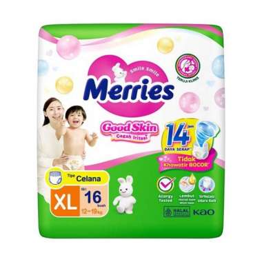 Promo Harga Merries Pants Good Skin XL16 16 pcs - Blibli