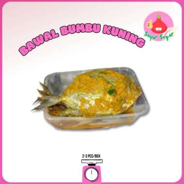 Sayur Segar - Ikan Bawal Bumbu Kuning Box 500 gr / Pomfret Seasoned