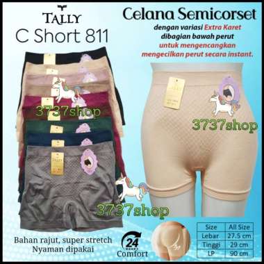 TALLY 811 - CD CELANA DALAM RAJUT WANITA BOXER SEMI KORSET