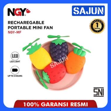 NAGOYA Kipas Angin Genggam Rechargeable Mini Portable Hand Fan NGY-MF Strawberry