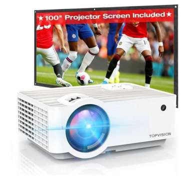 Video Projector, TOPVISION 6500L Portable Mini Projector