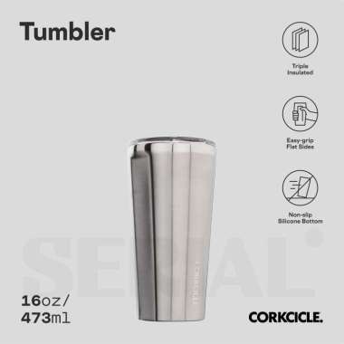 CORKCICLE Tumbler 16oz - Brushed Steel
