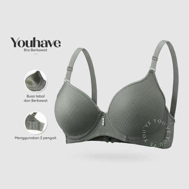 You’ve ( YouHave ) BH Bra Wanita Push Up Busa Sedang Comfort Kawat Kait 2 Bh Berpori Tali Bisa Dilep
