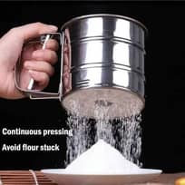 Winnereco Saringan Pengayak Icing Gula Tepung - Hasil Presisi, Tanpa Butiran Kasar - Desain Ergonomis, Material Stainless Steel IH