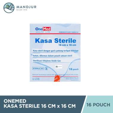 Onemed Kasa Sterile 16 cm x 16 cm (16 Pouch) - Kasa Steril Penutup Luka