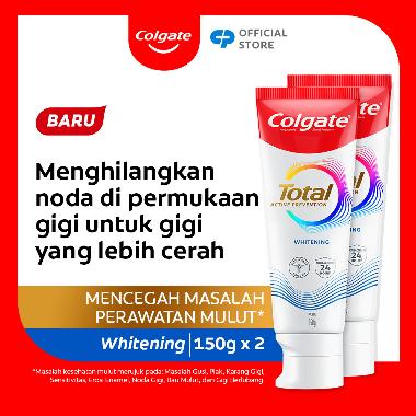 Colgate Total Professional Whitening Toothpaste - Pasta Gigi [150 g] x 2 Pcs