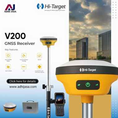 GPS RTK HI-Target V200 GNSS Geodetik Statik Baru Bergaransi Resmi